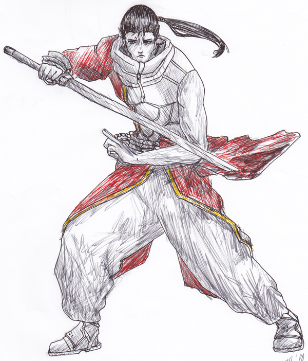 Young Auron sketch by Enkida