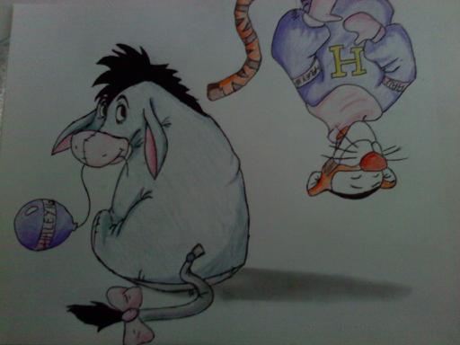 Eeyore and Tigger