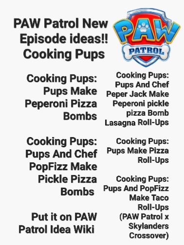 Cooking Pups Paw Patrol New Episode Ideas By Jennifermcafee On Deviantart Cooking Pups Paw Patrol New Episode Ideas By Jennifermcafee On Deviantart