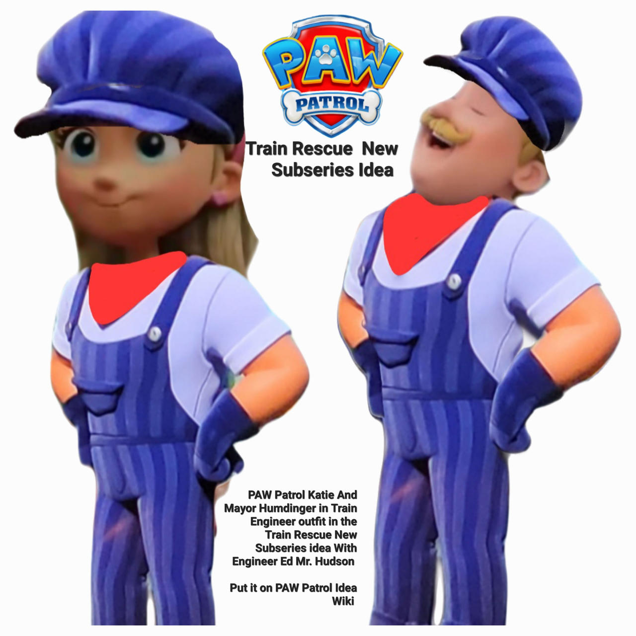 PAW Patrol Katie And Mayor Humdinger in Train Engi by jennifermcafee on ...