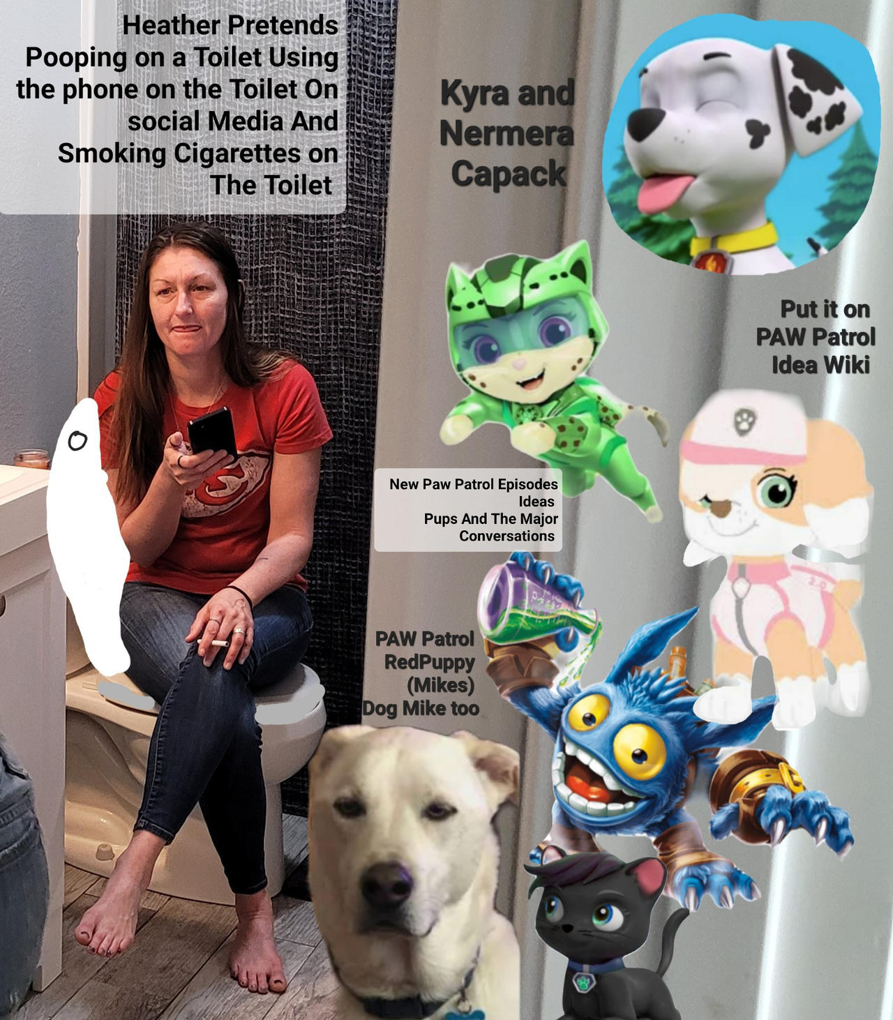 Heather Pretends Pooping on a Toilet Using the pho by jennifermcafee on ...