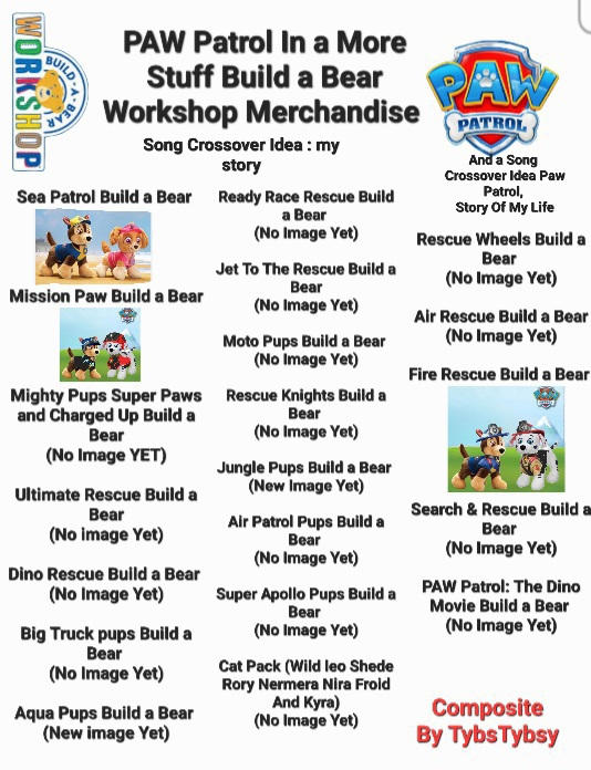 Paws Build PAW Patrol In a More BUILD PAW Stuff Build a Bear by jennifermcafee on ...