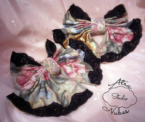 Lolita Lace Floral Hairbow Clips