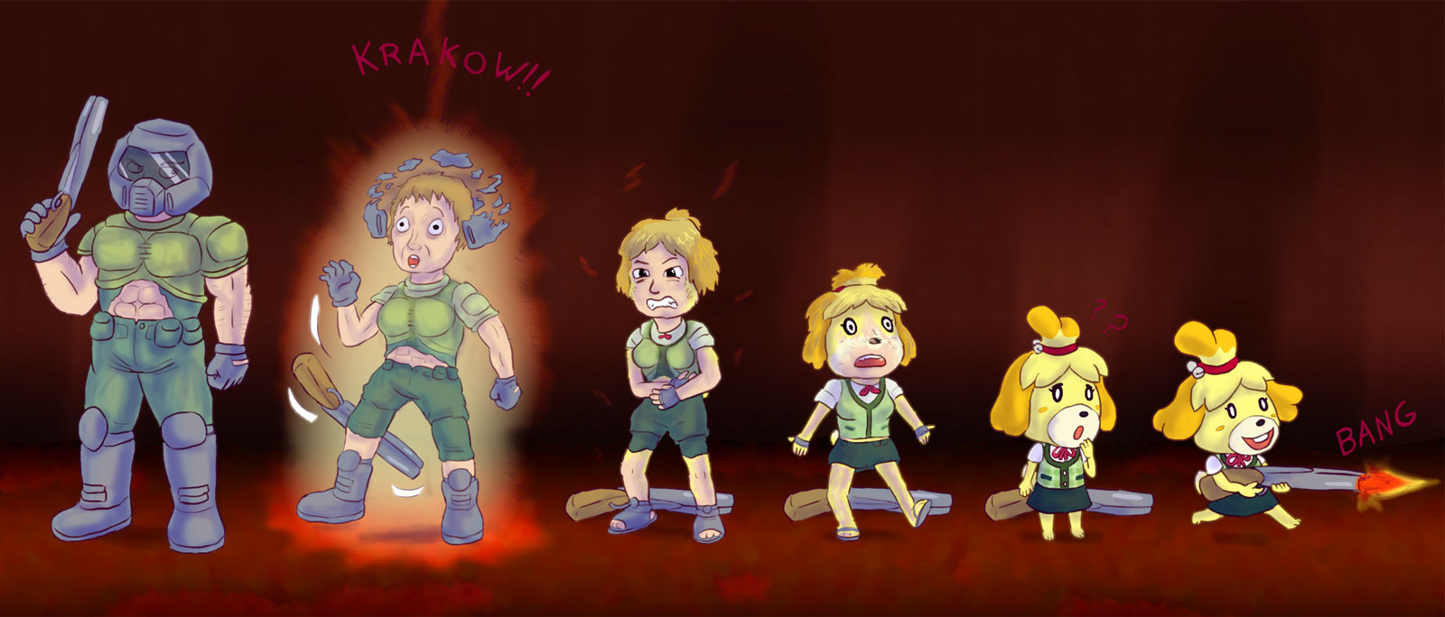 Five nights at Doomguy's by SchwarzDahlie on DeviantArt