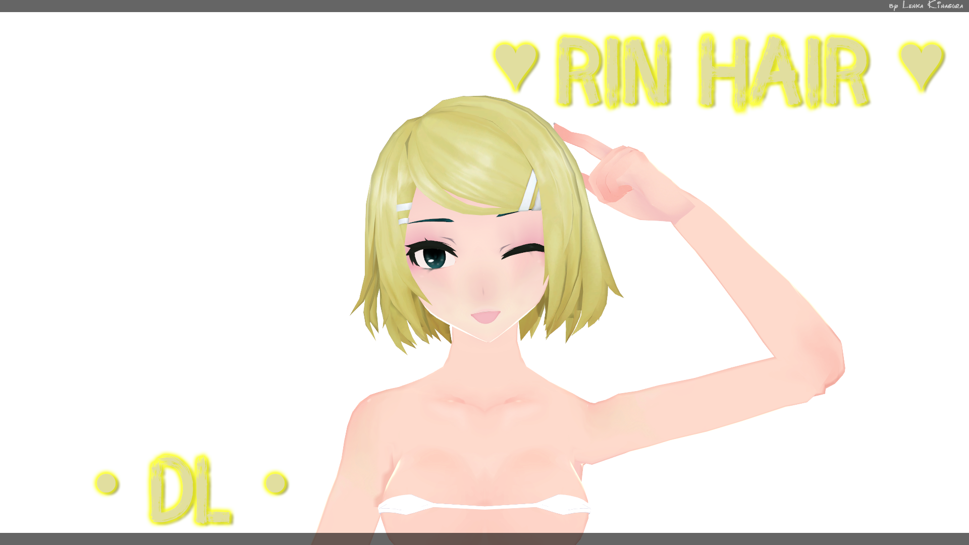 . : MMD : .  Rin Hair . : DL : .