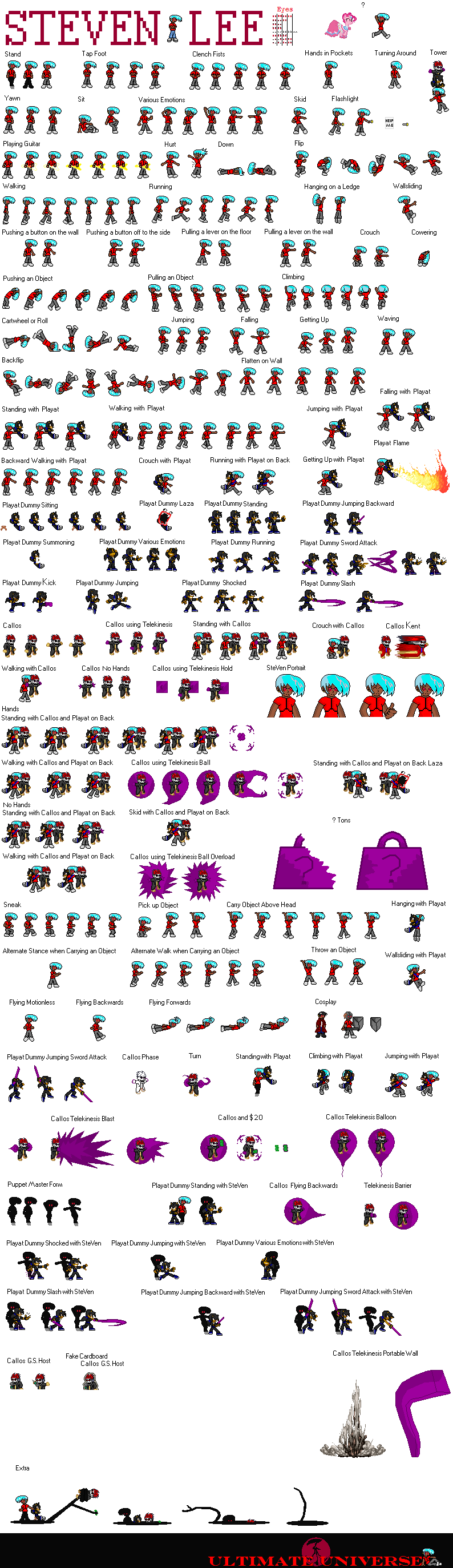 SteVen Attack Sprite Sheet 2013