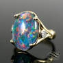 Opal in 14k with diamonds