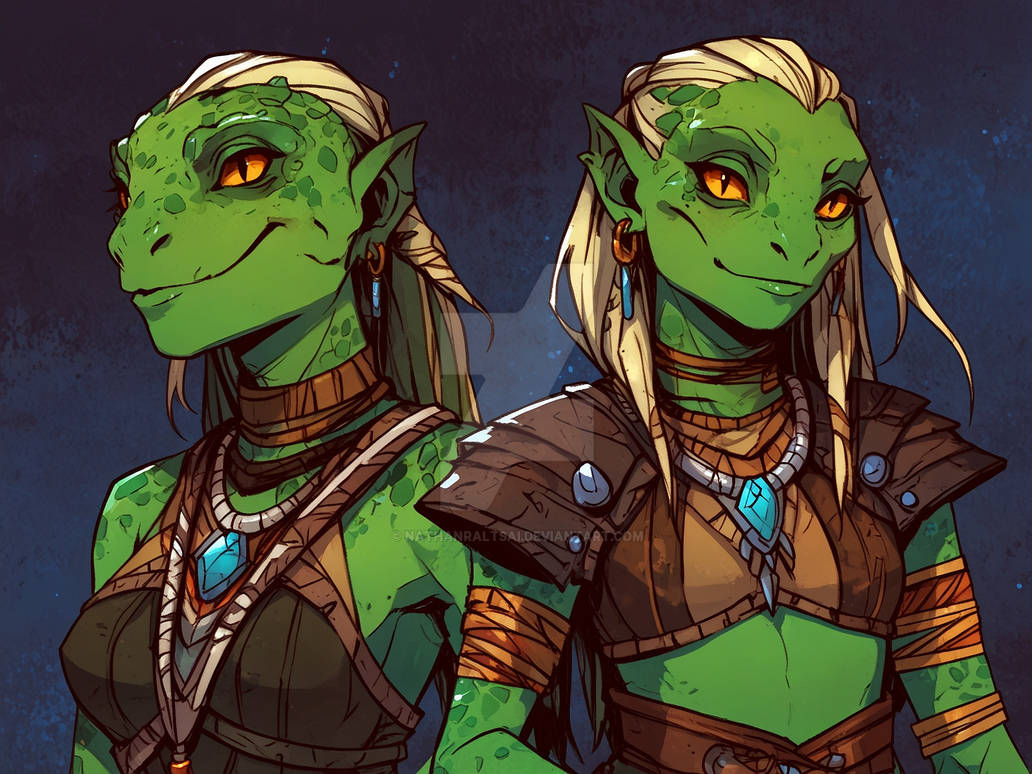 Lizardfolk Female Ranger LizardfolkF (7) by NathanRaltsAI on DeviantArt