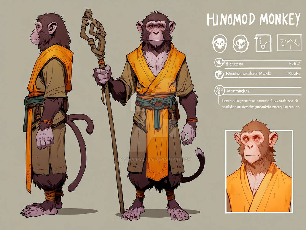 Simian Posturing Simian (6) by NathanRaltsAI on DeviantArt