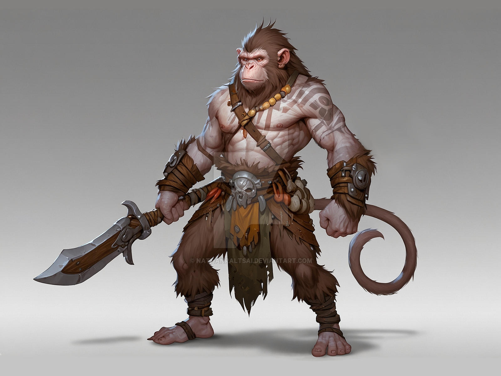 Simian Warrior by NathanRaltsAI on DeviantArt