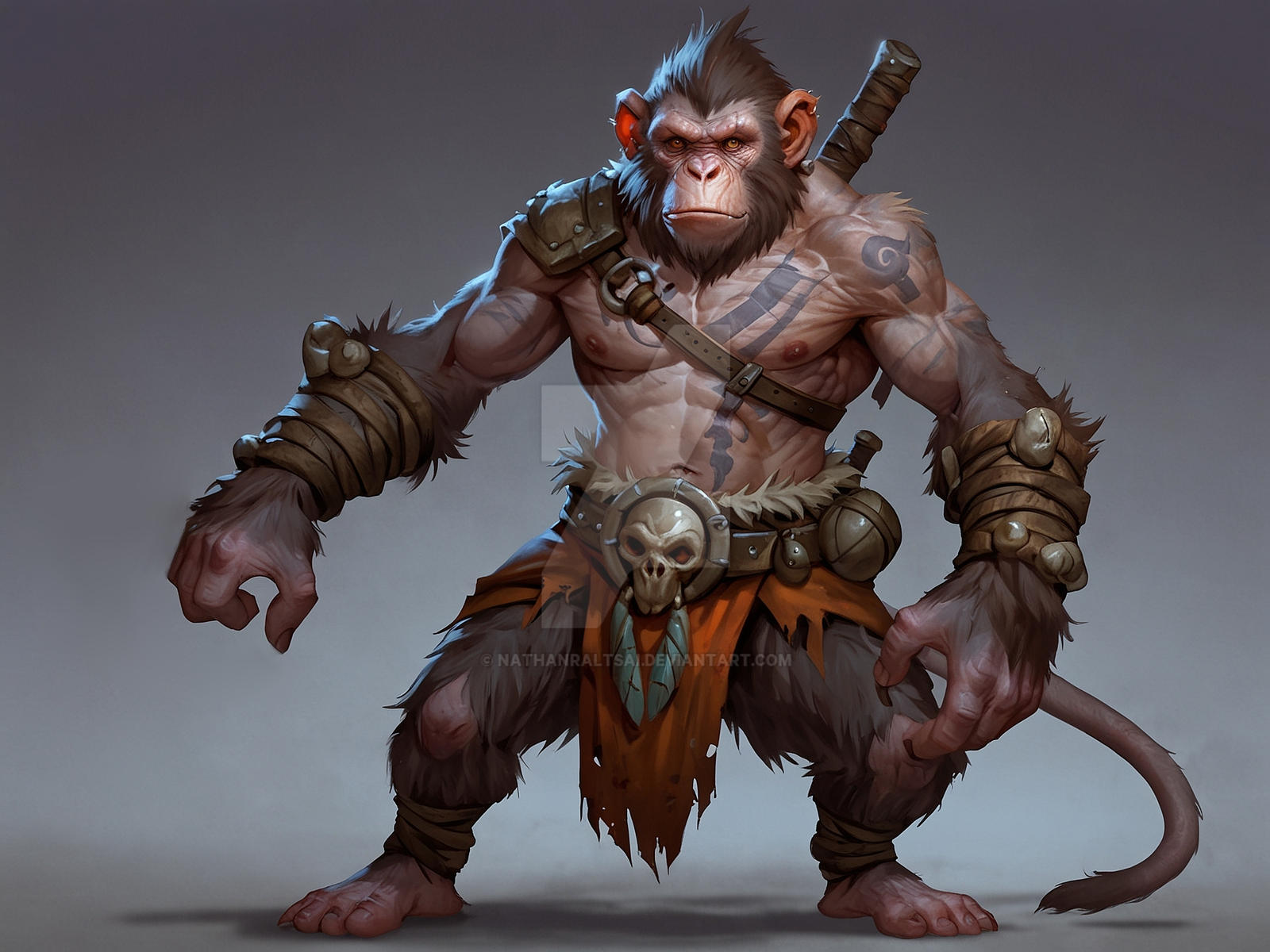 Simian Warrior (4) by NathanRaltsAI on DeviantArt