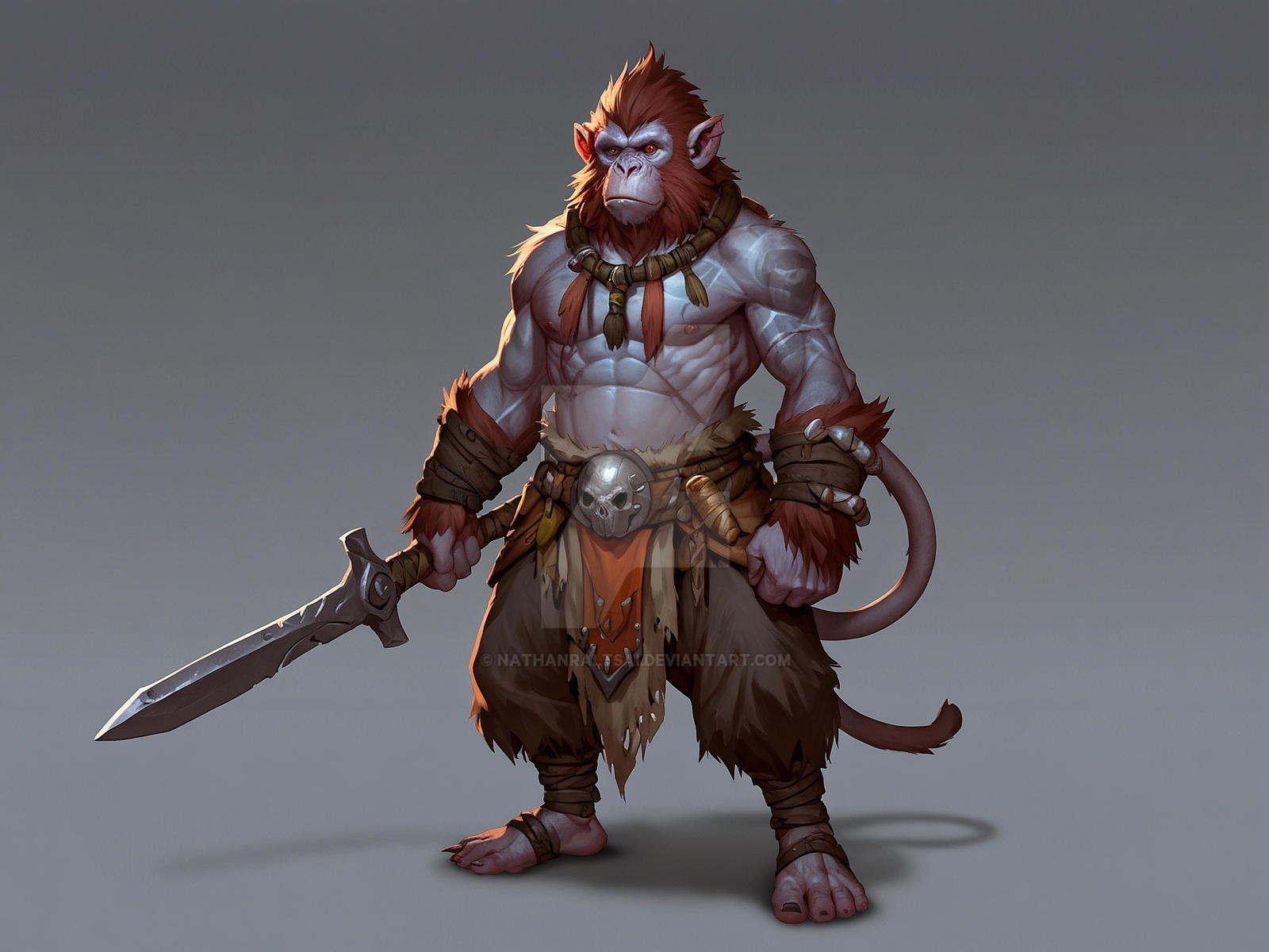 Simian Warrior (2) by NathanRaltsAI on DeviantArt