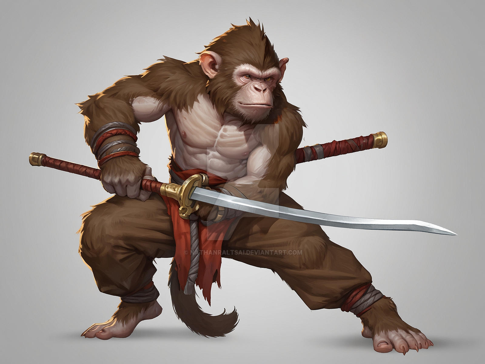 Simian Warrior (7) by NathanRaltsAI on DeviantArt