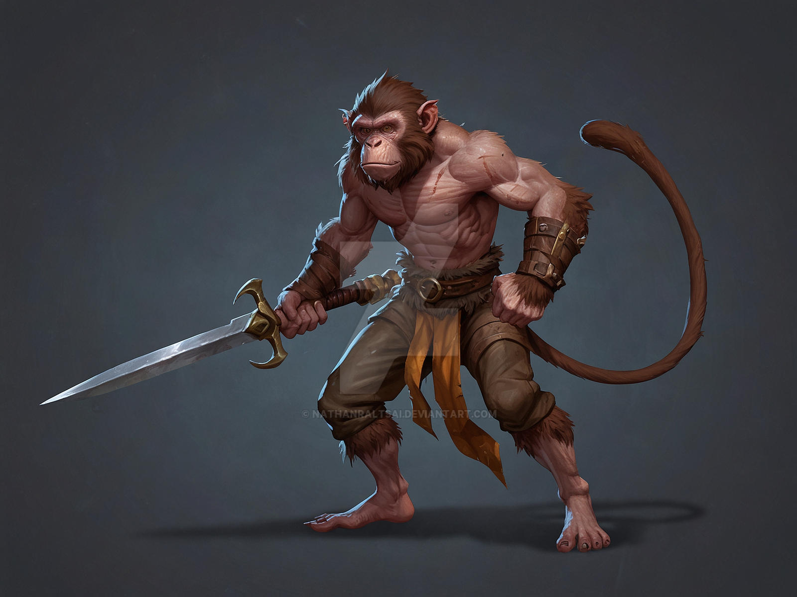 Simian Warrior (9) by NathanRaltsAI on DeviantArt