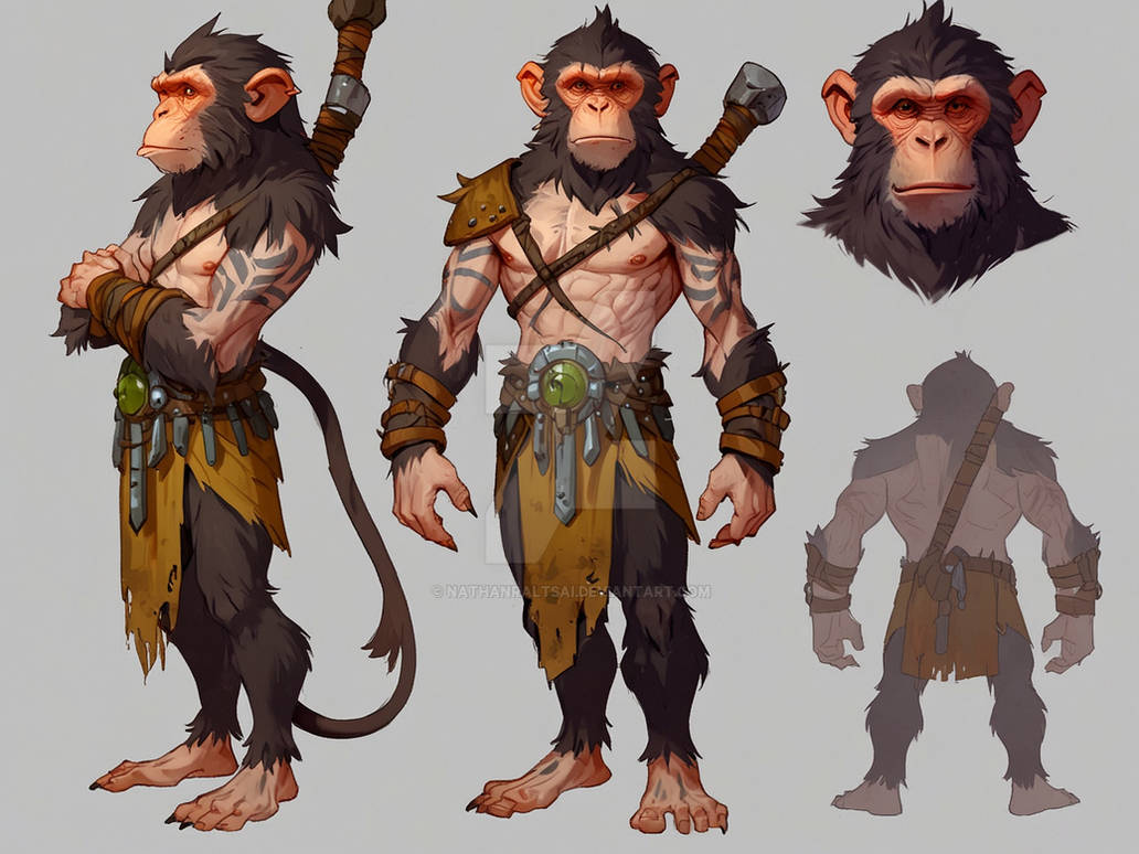 Simian Types Simian Warrior (8) by NathanRaltsAI on DeviantArt