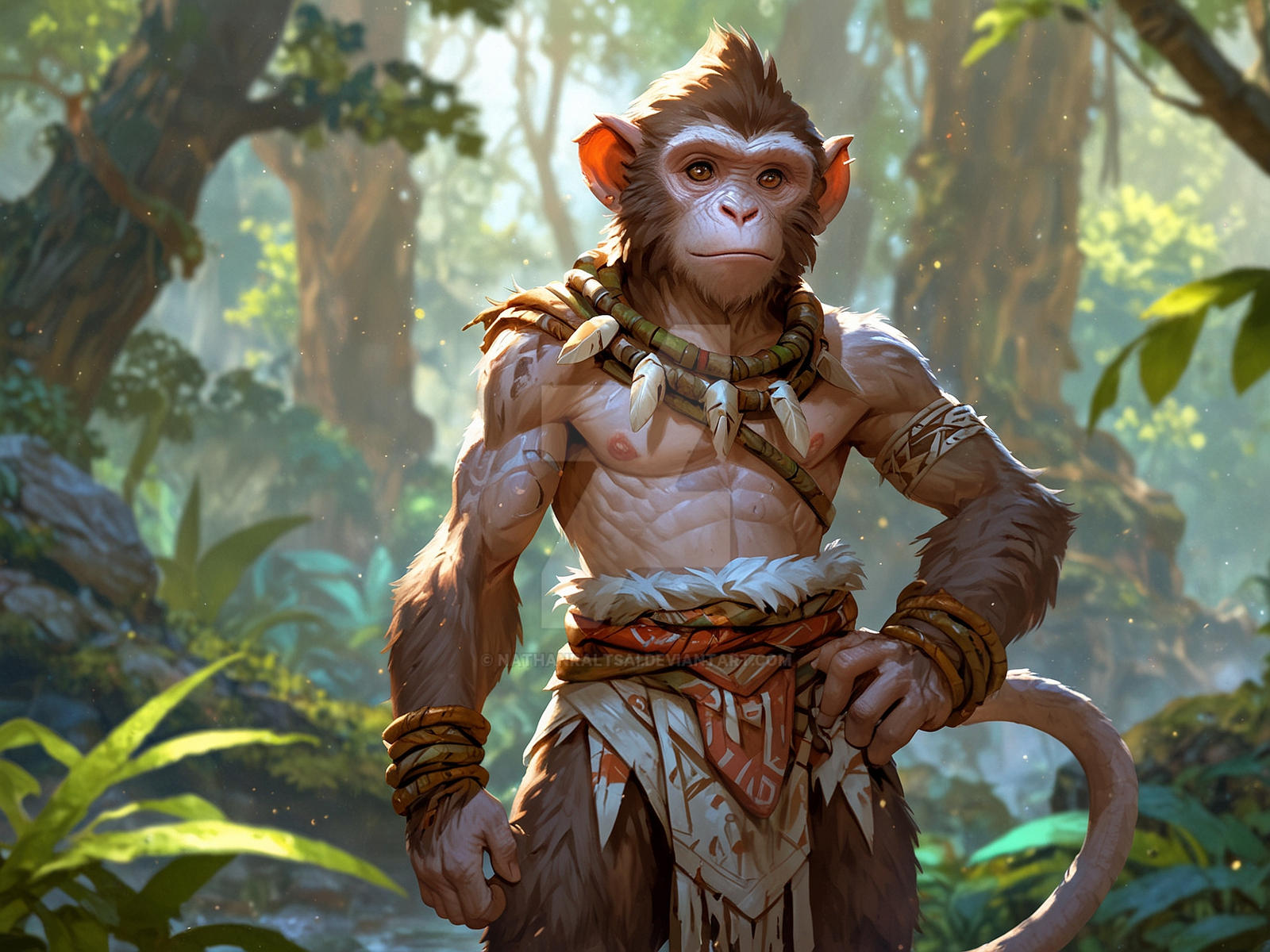 Simian Posturing Simian (15) by NathanRaltsAI on DeviantArt