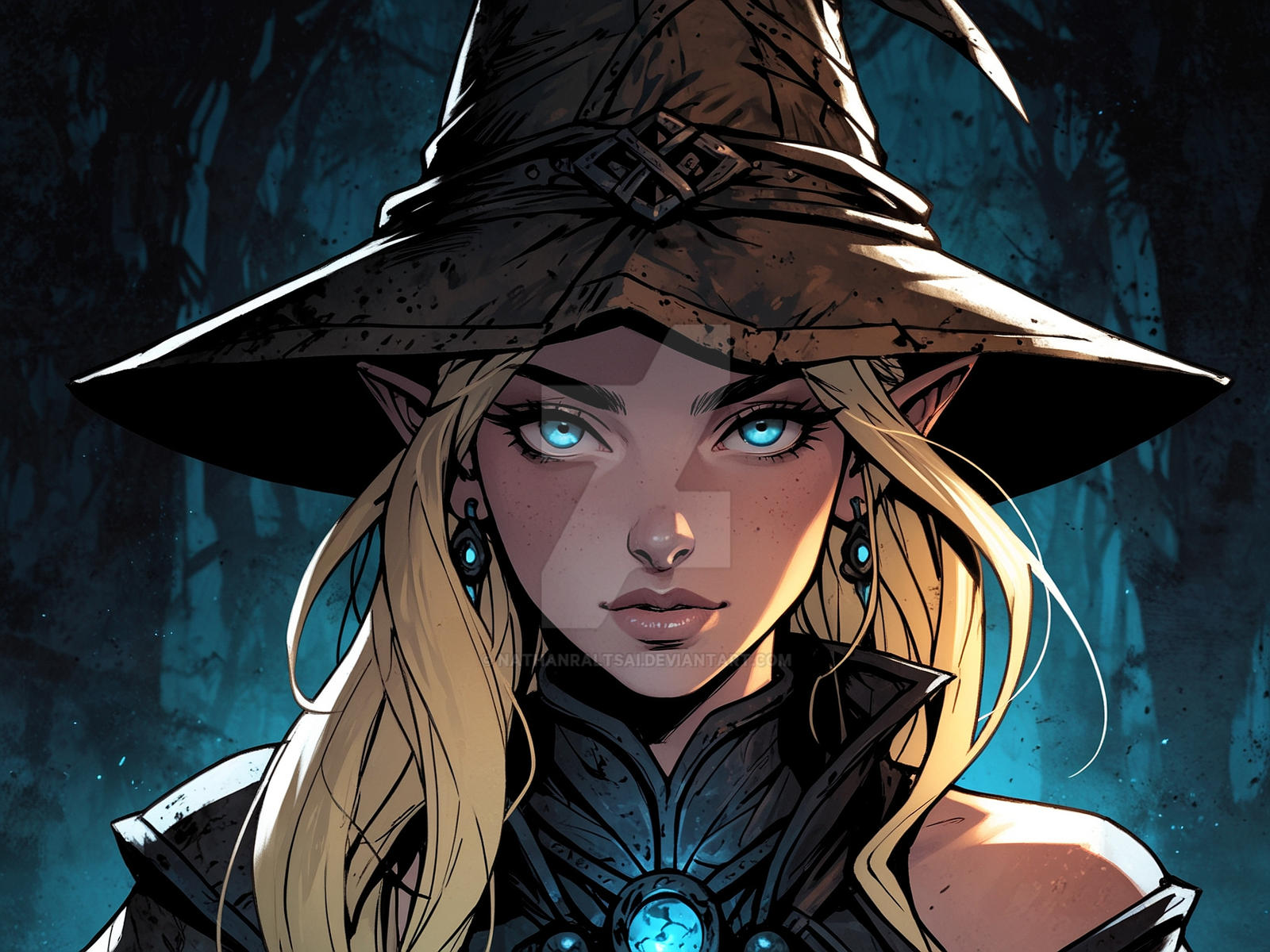 Wizard Fe Elf F Wizard Portrait (3) by NathanRaltsAI on DeviantArt
