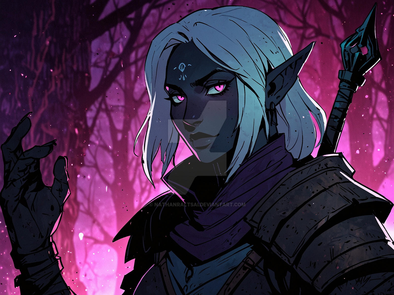 Drow Deviantart Drow Elf F Portrait (3) by NathanRaltsAI on DeviantArt