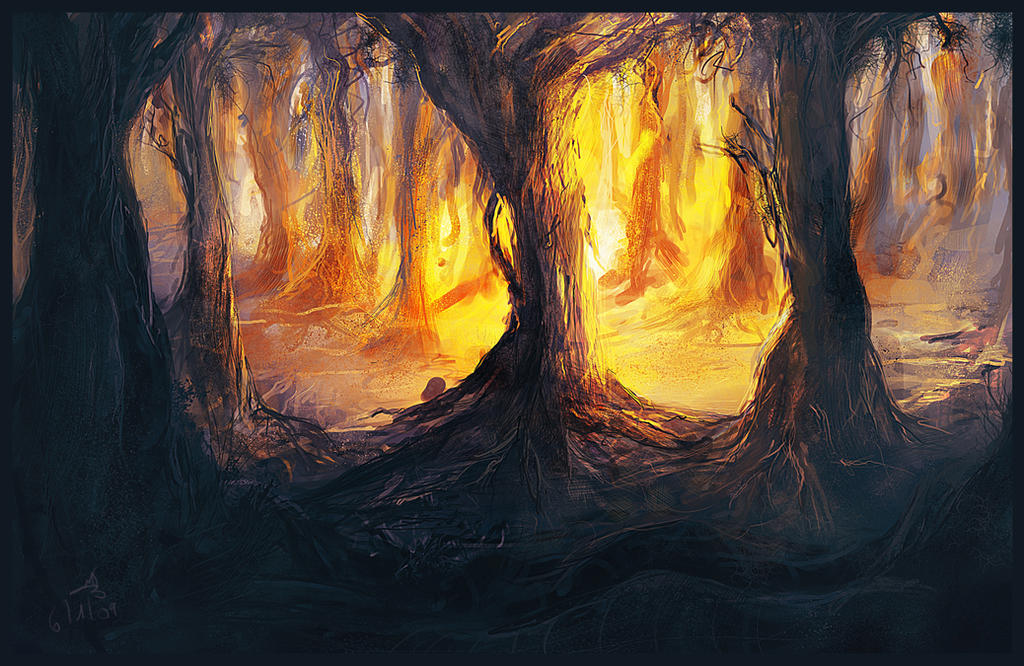 The tree is on fire? by AmitSadik on DeviantArt