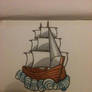 Ship tattoo design