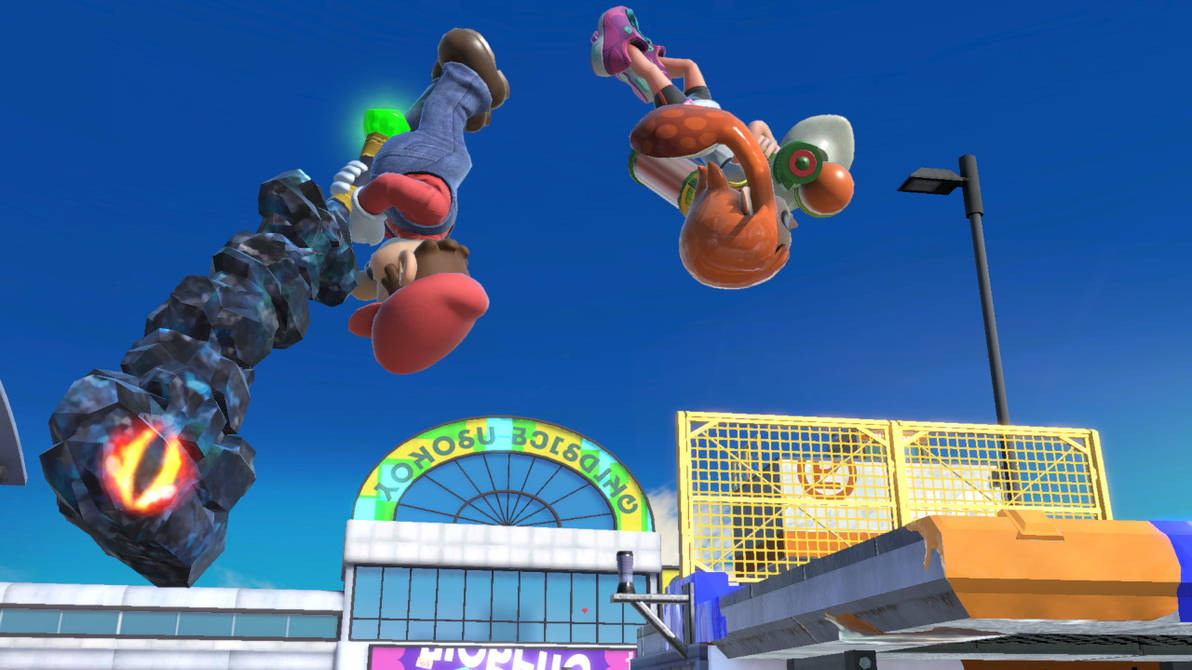 Mario y Inkling Chica salto del giro by Eddazzling81 on DeviantArt