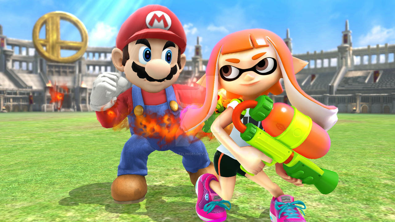Mario and Inkling girl trophys SSBWIIU by Eddazzling81 on DeviantArt