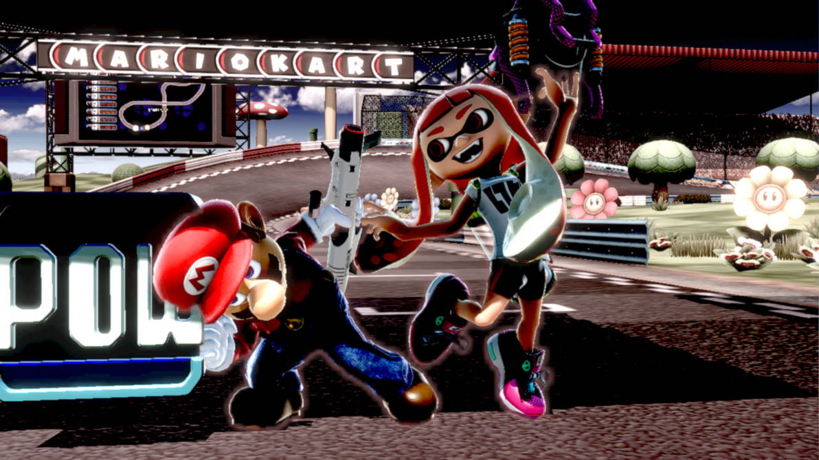 Mario and inkling girl in mario kart by Eddazzling81 on DeviantArt