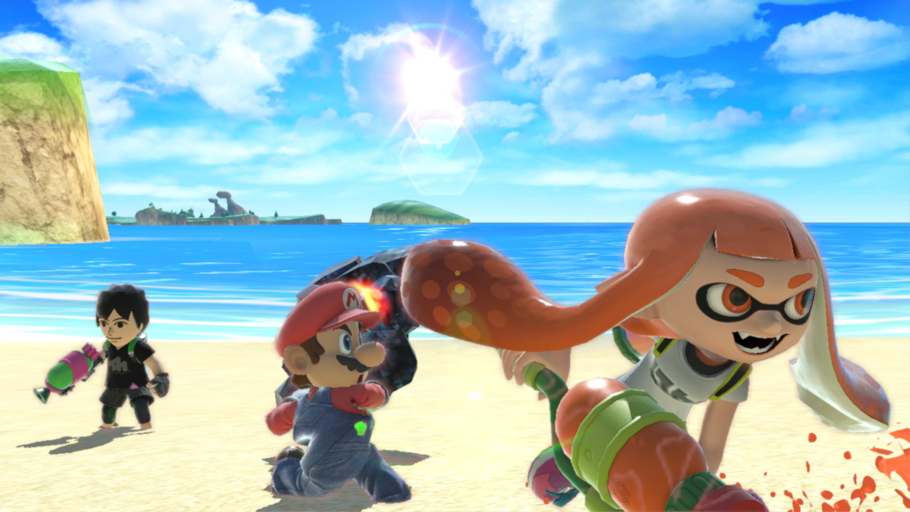 Mario inkling girl and Diego in beach by Eddazzling81 on DeviantArt
