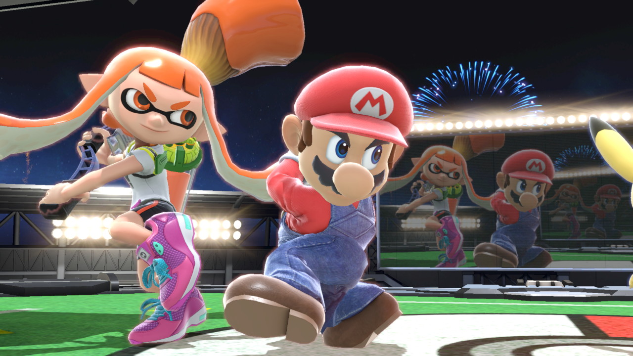 Mario and Inkling Girl in stadium Pokemon by Eddazzling81 on DeviantArt