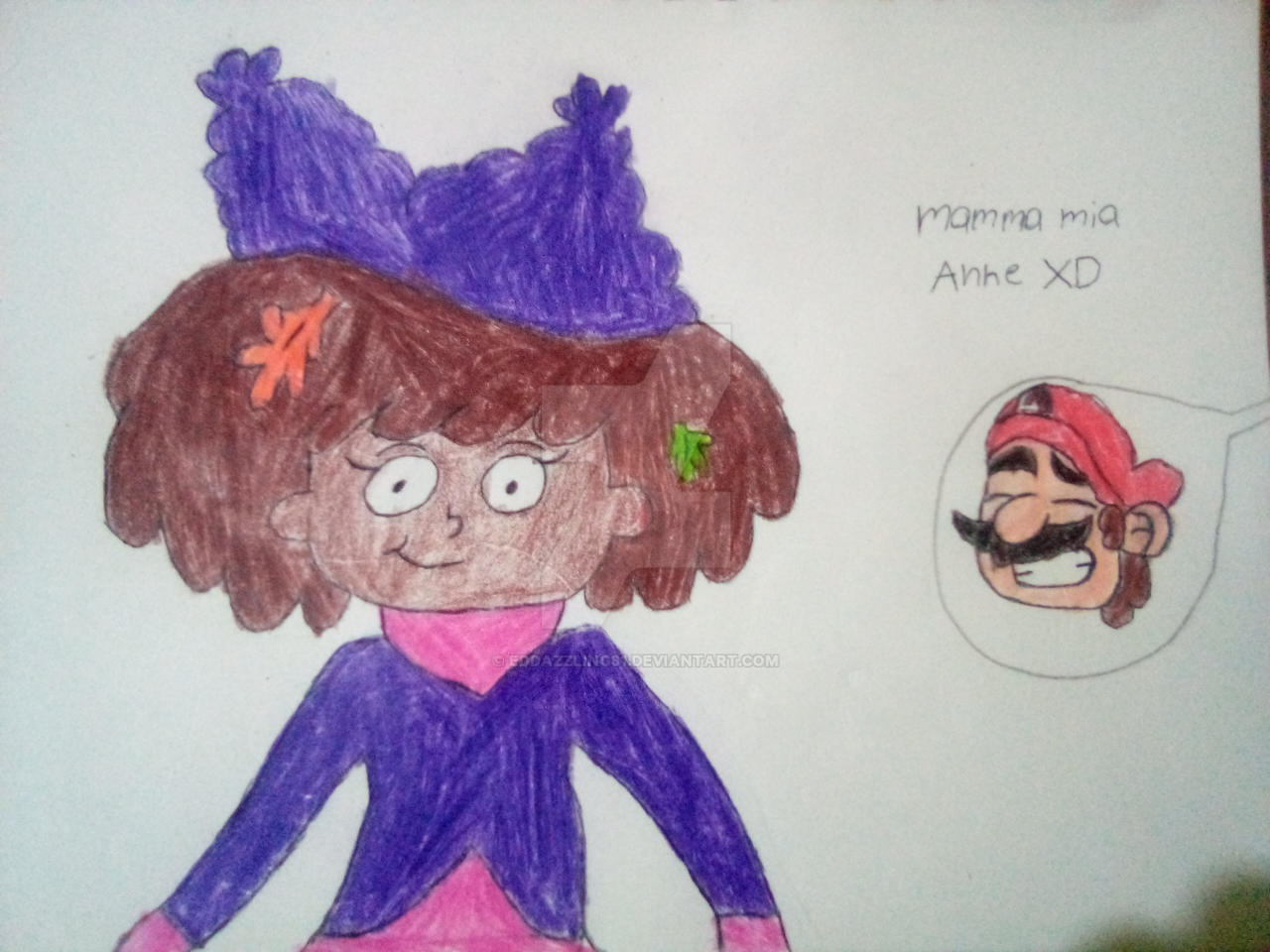 Mario Chowder Anne in cosplay chowder and Mario look is by Eddazzling81 on DeviantArt