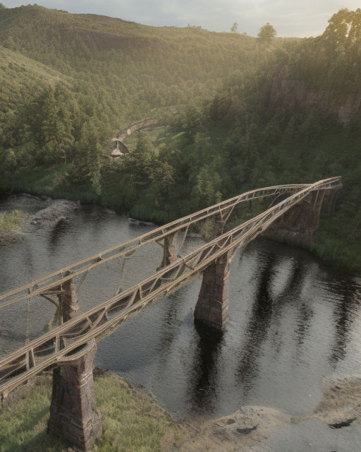 2 - Old rickety bridge extending across a large ra by icedragon4u on ...