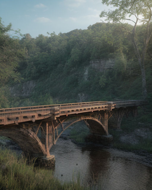0 - Old rickety bridge extending across a large ra by icedragon4u on ...