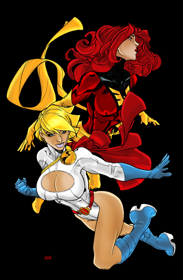 Phoenix and Power Girl