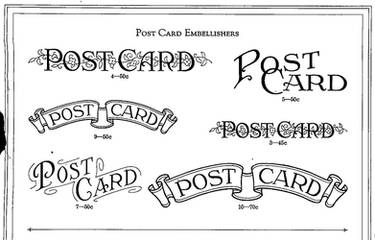 Postcard emblems 1923 typesetter catalog