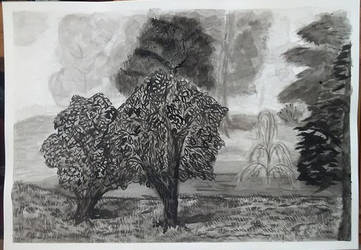 Ink Landscape Sketch