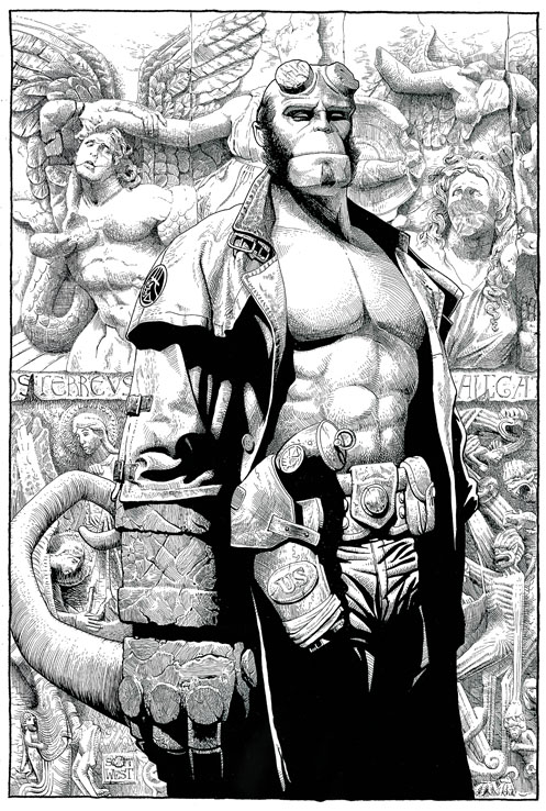 hellboy black and white cover