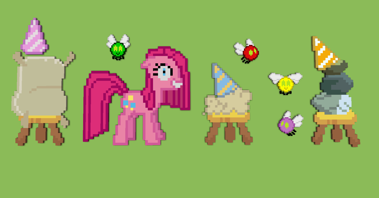 Pinkie pie party in minecraft