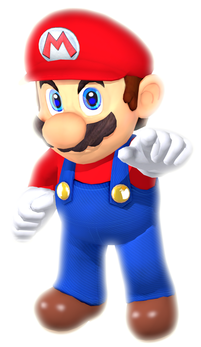 Mario Pointing At Rope Mario(me) pointing render hd! by supermariojumpan on DeviantArt