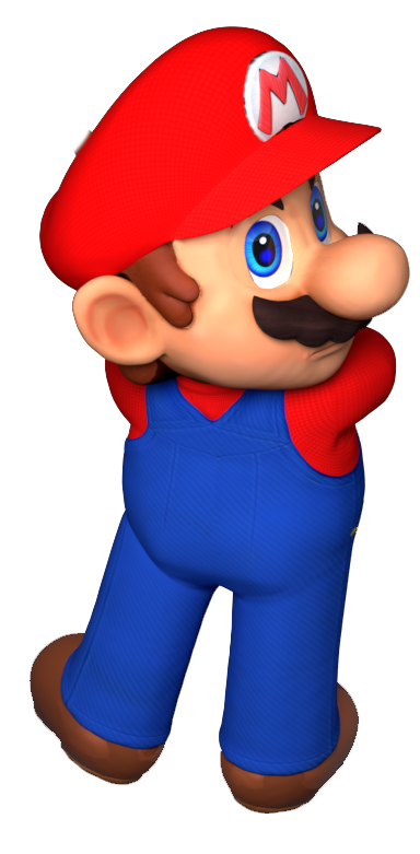 Mario Back Render mario(me) looking back render by supermariojumpan on DeviantArt