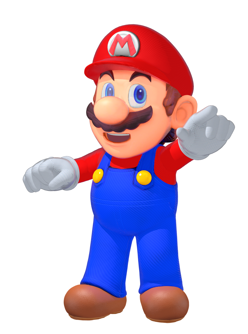 Mario Pointing At Rope Mario (me) new pointing render by supermariojumpan on DeviantArt