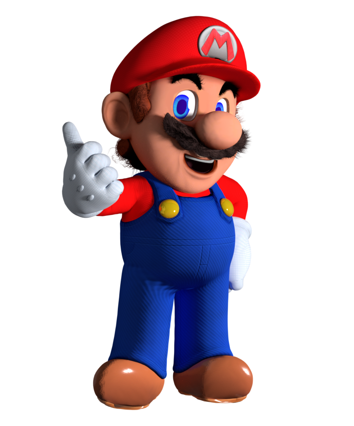 Mario Back Render New Mario (me) pointing render realistic by supermariojumpan on DeviantArt