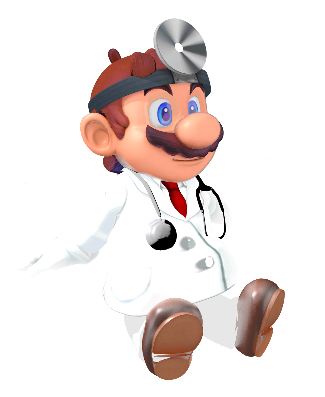 Dr Mario Sitting render by supermariojumpan on DeviantArt