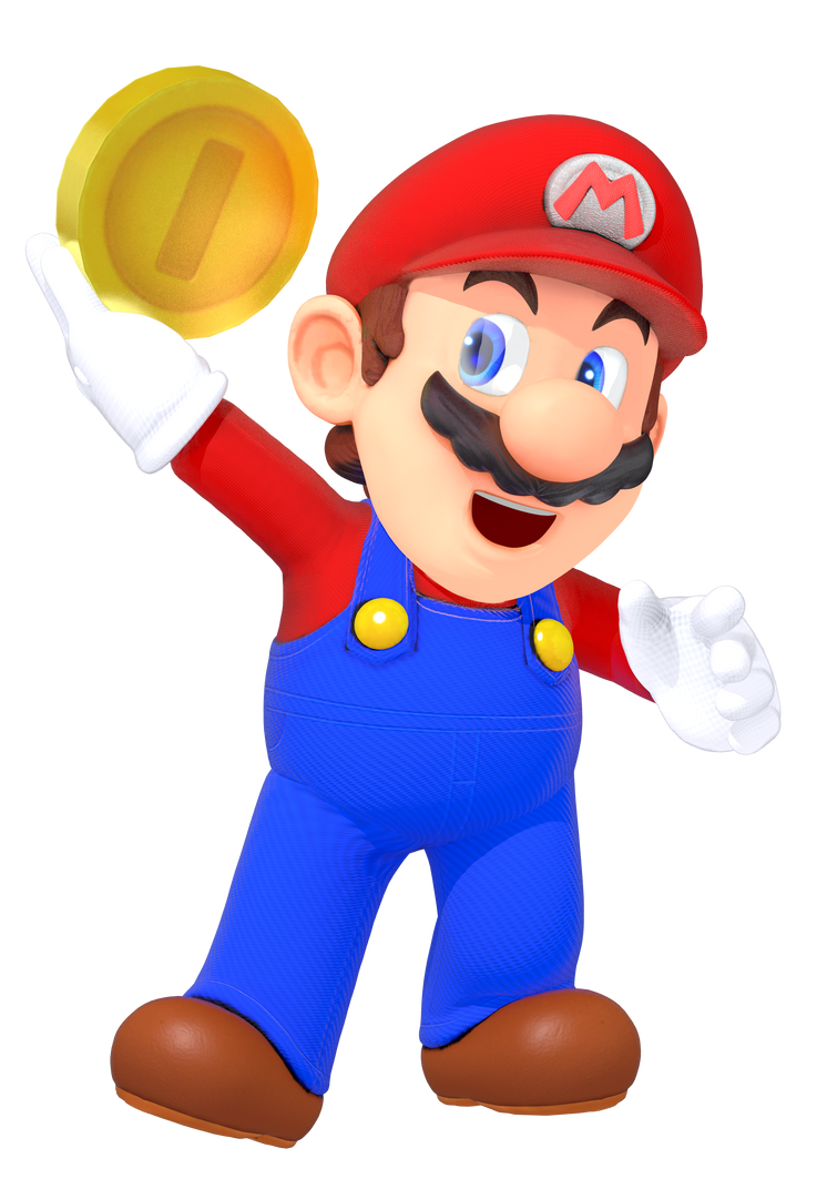 Mario Coin Rendered mario and sonic tokyo 2020 holding coin render by supermariojumpan on ...
