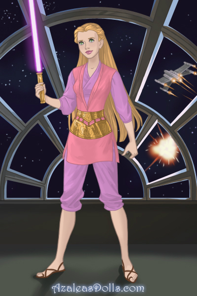 A Glow in the Darkness - Rapunzel meets Star Wars (credit to Azalea's  Dressup Dolls: Scifi Warrior Maker) : r/lekkulovers