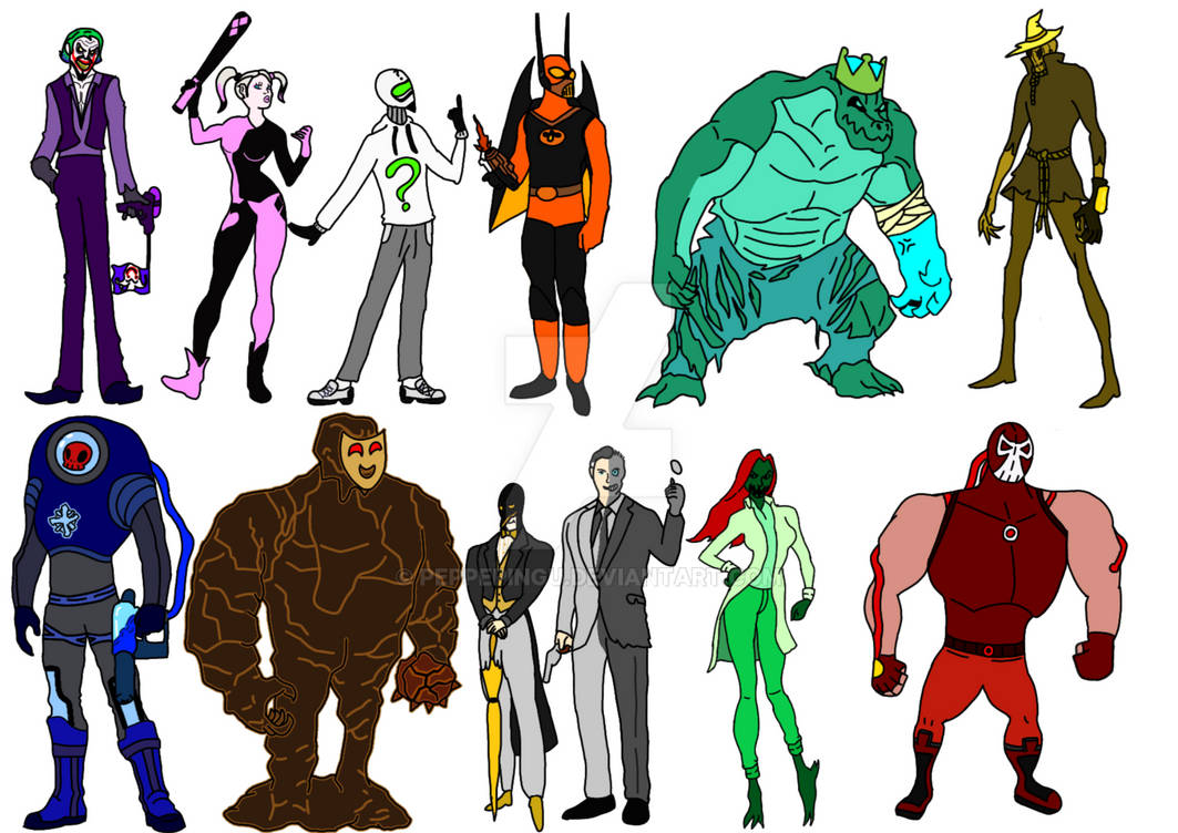 Who Is Batman's Rouges Gallery Batman's rogues gallery redesign by PeppePingu on DeviantArt