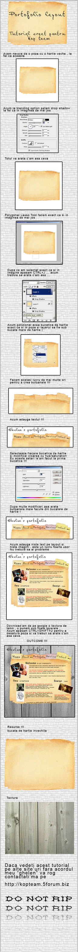 Portofoloio layout tutorial