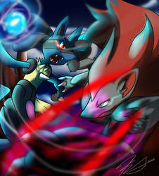 Lucario vs Zoroark