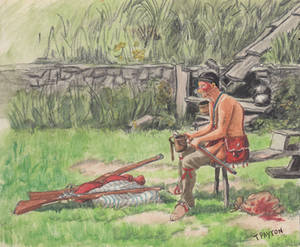 Iroquois at the trading post 1757