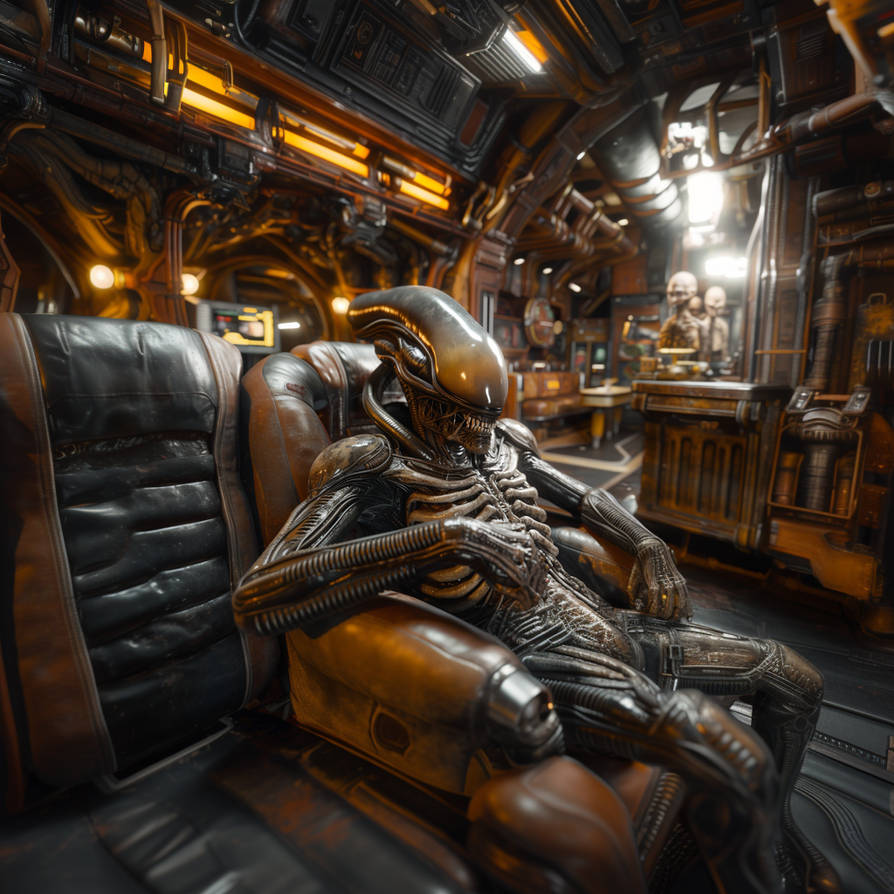 Alien Pause Button Alien: Pause after the carnage by NeantAI on DeviantArt