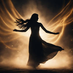 Raqs Sharqi Dancing Lady silhouette